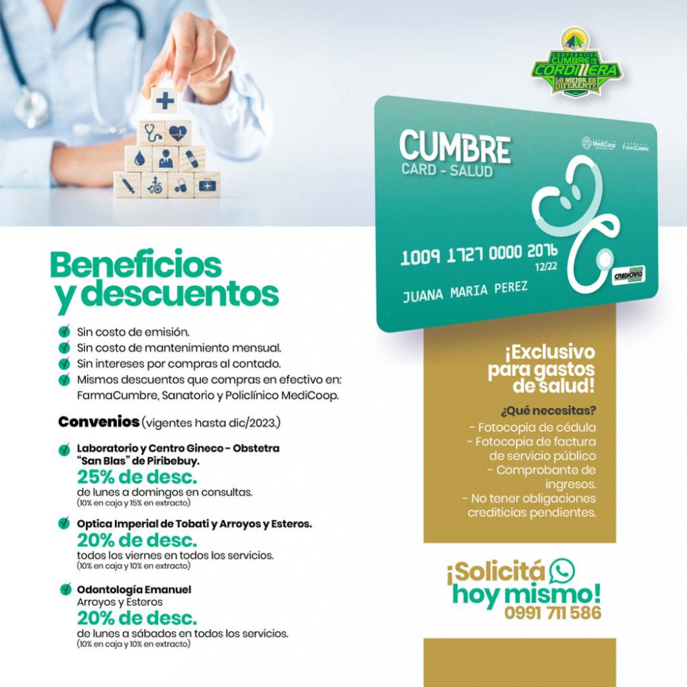 Cumbre Card Salud para tus compras